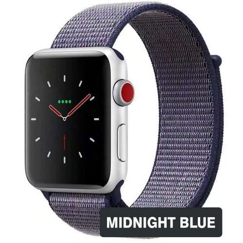 Apple Watch strap Nylon band for iWatch series 1/2/3 Midnight Blue