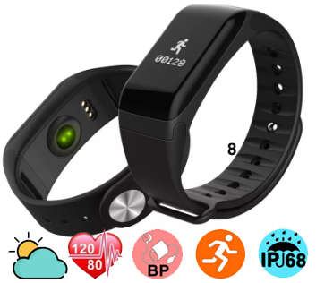 Fitness Tracker, Blood Pressure, Heart Rate, Step Counter, Sleep Monitor Smart Watch