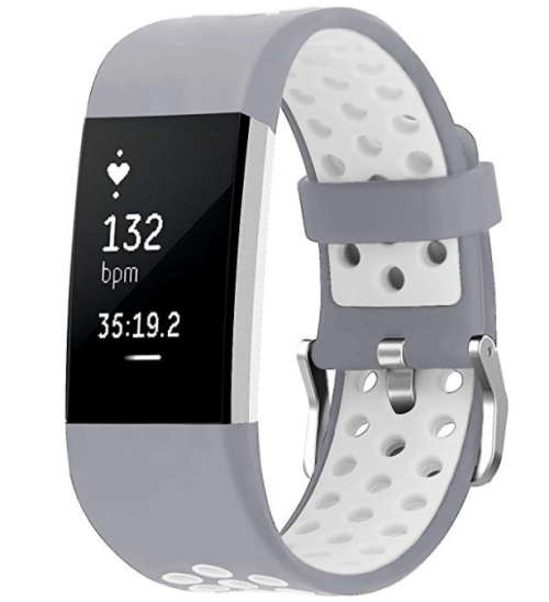 Fitbit Charge 2 Band, Breathable Silicone Accessories Straps for Fitbit Charge 2