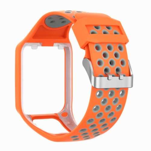 Watch Strap TomTom Runner 2 3/Spark/Spark 3/Golfer 2/Adventurer Double Pin  - Orange & Grey