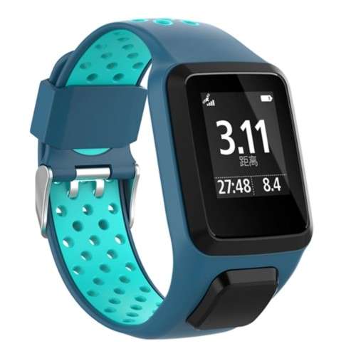Watch Strap TomTom Runner 2 3/Spark/Spark 3/Golfer 2/Adventurer Double Pin  - Blue & Teal