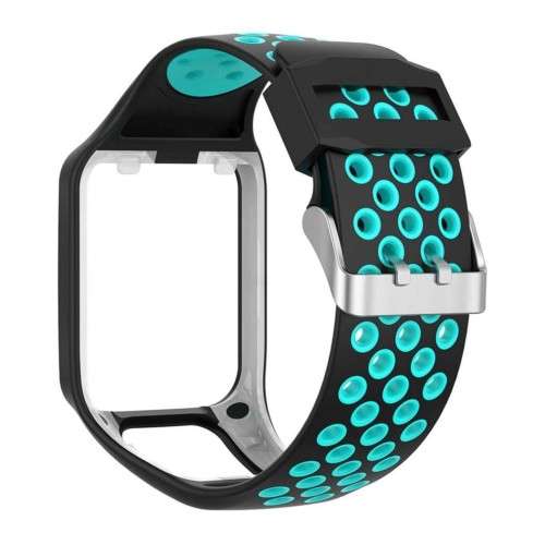Watch Strap TomTom Runner 2 3/Spark/Spark 3/Golfer 2/Adventurer Double Pin  - Black & Blue