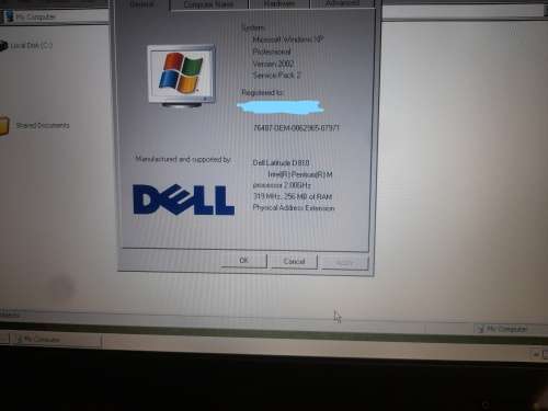 DELL LATITUDE D810 PP15L  Intel Pentium M 2.26GHz | 40GB HDD | 256MB RAM | PLEASE READ DESCRIPTION!