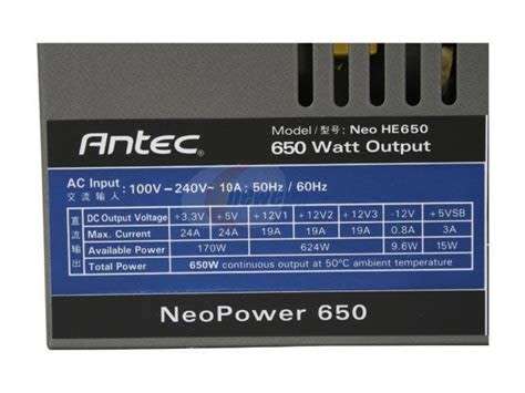 ANTEC NE650M | 650W ATX 2.4 | SEMI-MODULAR | 80 PLUS BRONZE