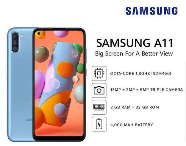 SAMSUNG GALAXY A11 | DUAL SIM 4G/LTE | 3GB RAM | 32GB STORAGE