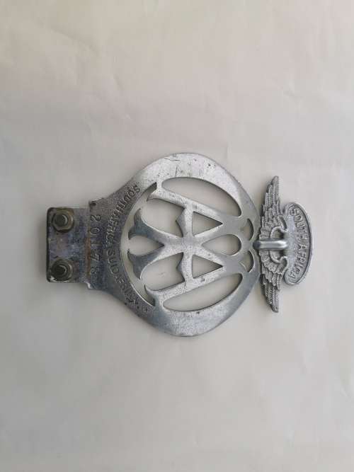 AA of South Africa vintage bumper badge