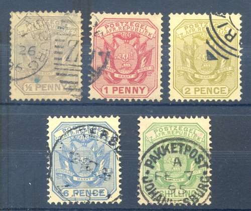 TRANSVAAL *** SG 200-204 *** CV=R494 *** VFU ***