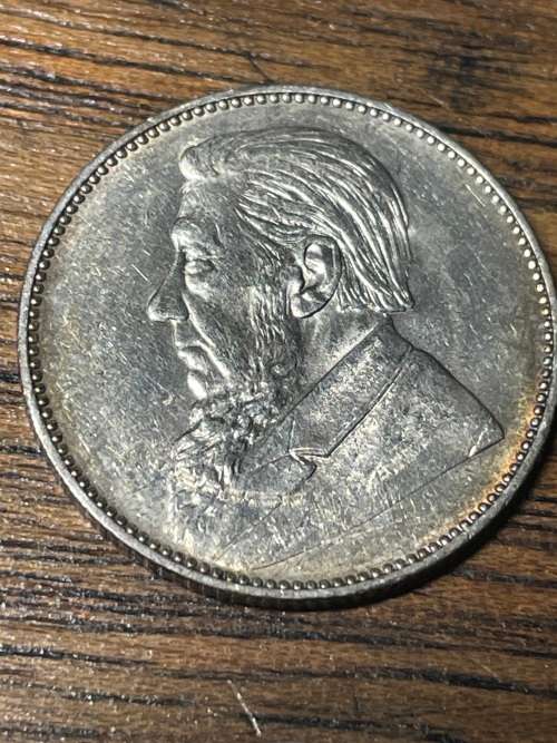 1897 zar shilling almost unc au cleaned