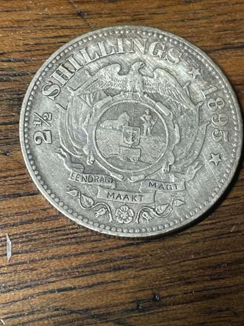 1895 xZAR 2.5 shilling VF details surface hairlines