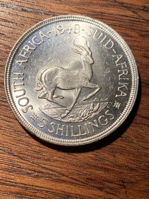 1948 *5 shilling Crown 50c * 80% silver PL\ PRoof?