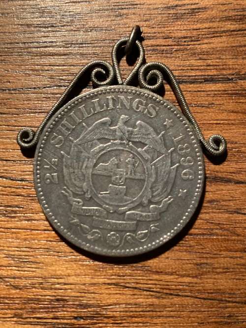 1896 Trench Art? Decorative ? 1886 2 1/2 shilling