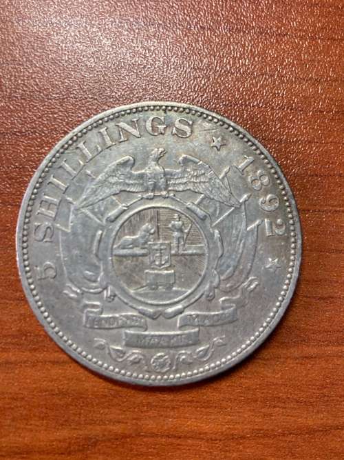 1892 * 5 shilling * single shaft * details plugged