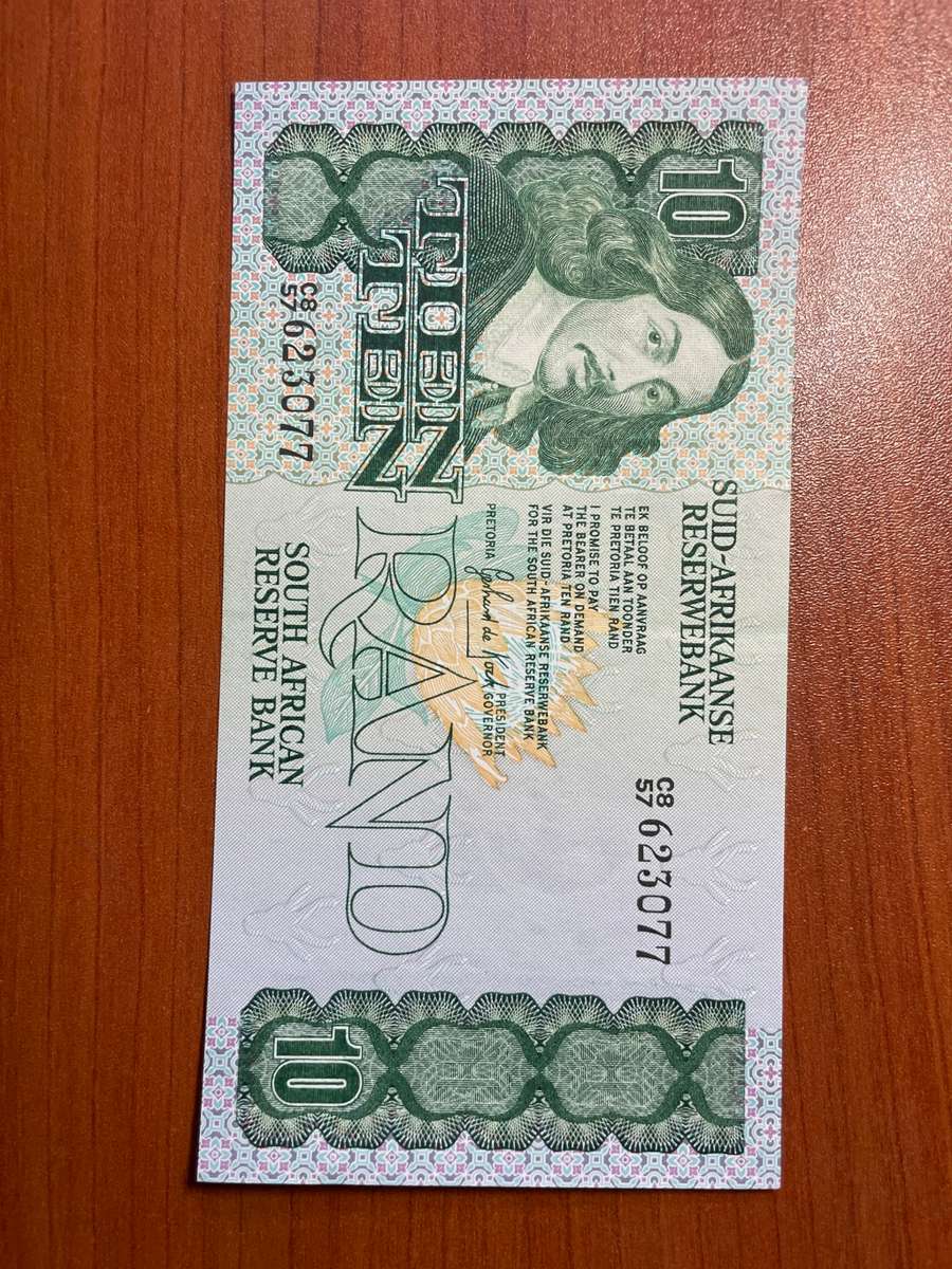 De Kock R10 * uncirculated condition but slight fold middle area