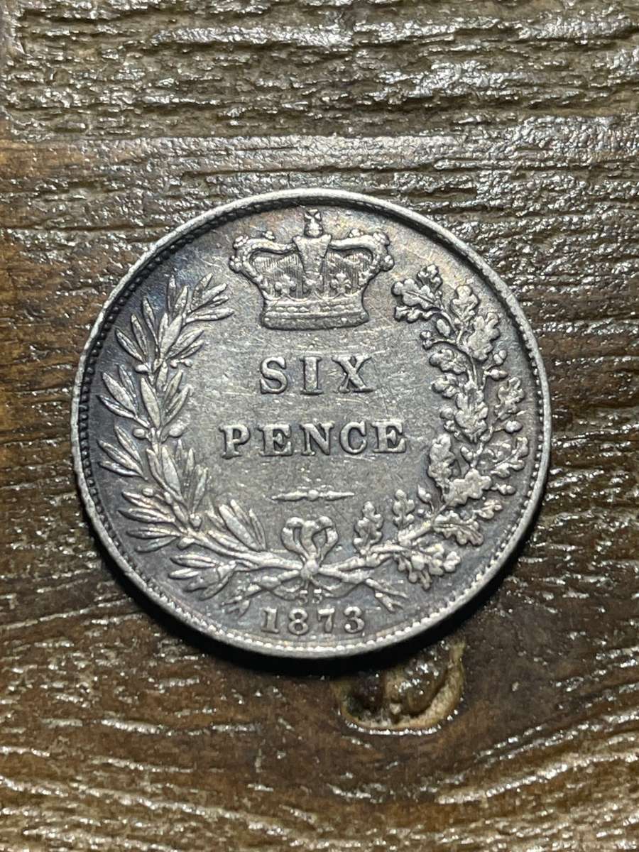 Great Britain - 1873 Queen Victoria 6 pence silver *** coin definitely ...