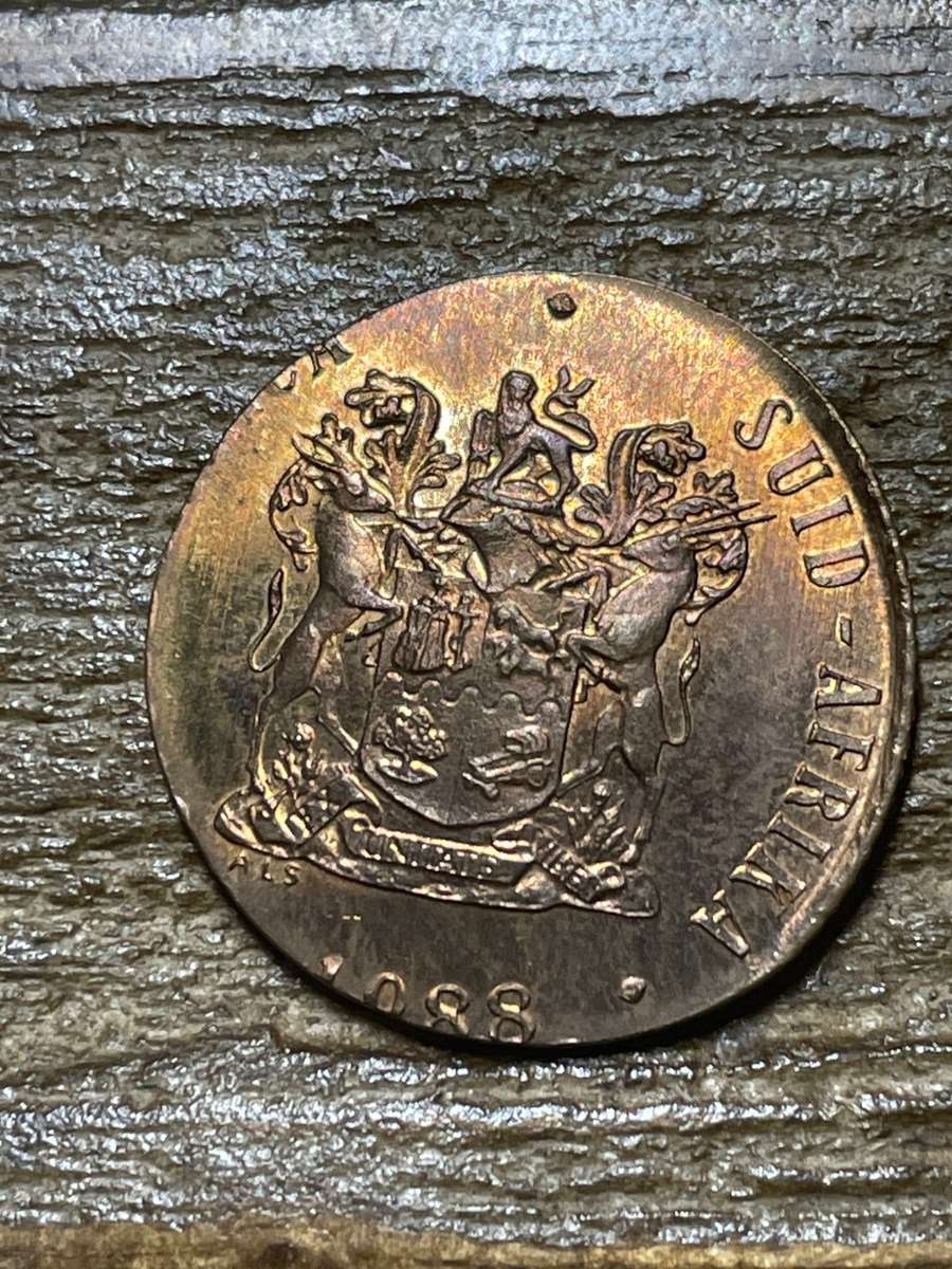 1988 stunning ERROR 2c on 1c Planchet UNC * highly greadeable top error