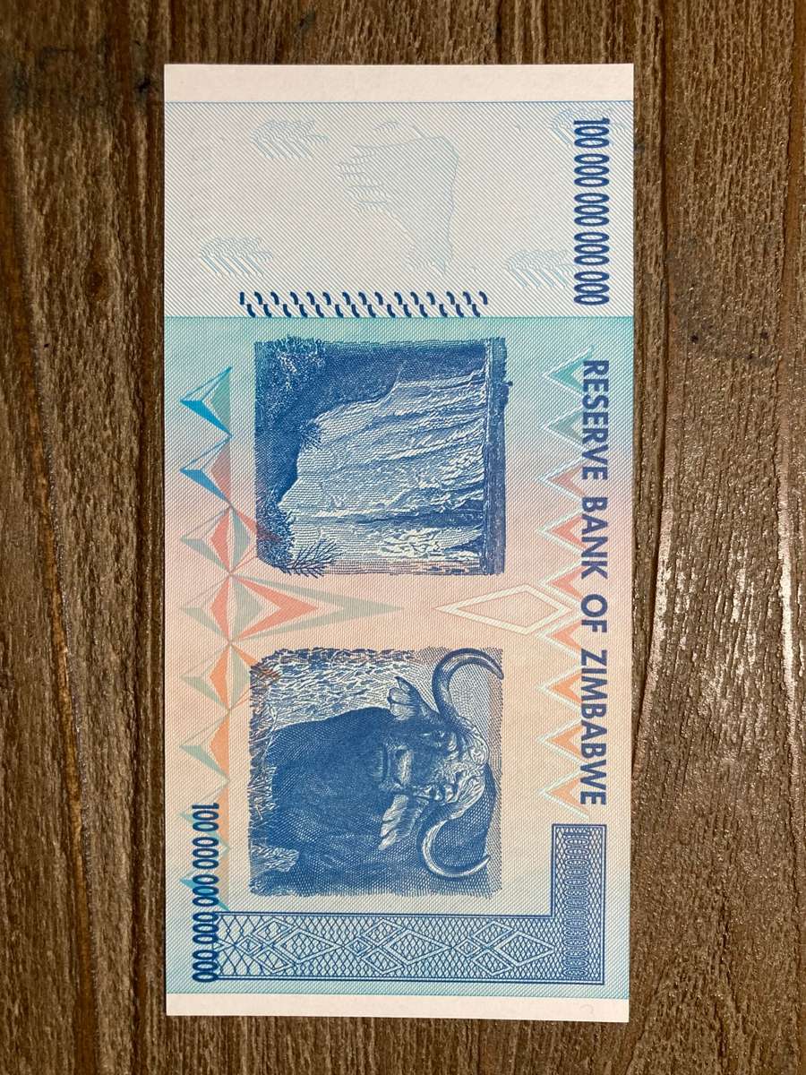 Zimbabwe * 100 TRILLION DOLLARS * get them while they are available few left * price for 2