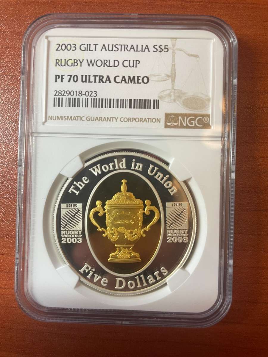 2003  ***  Gilt Australia $5  ***  Perfect PF70  ***  Only 1 of 3 , add to your collection