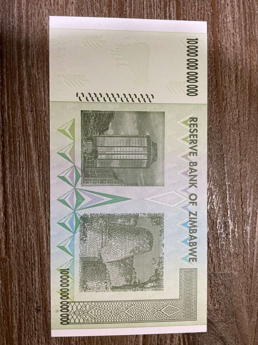 Zimbabwe *** 2008 **** 10 trillion dollars *** elusive notes, going up in price
