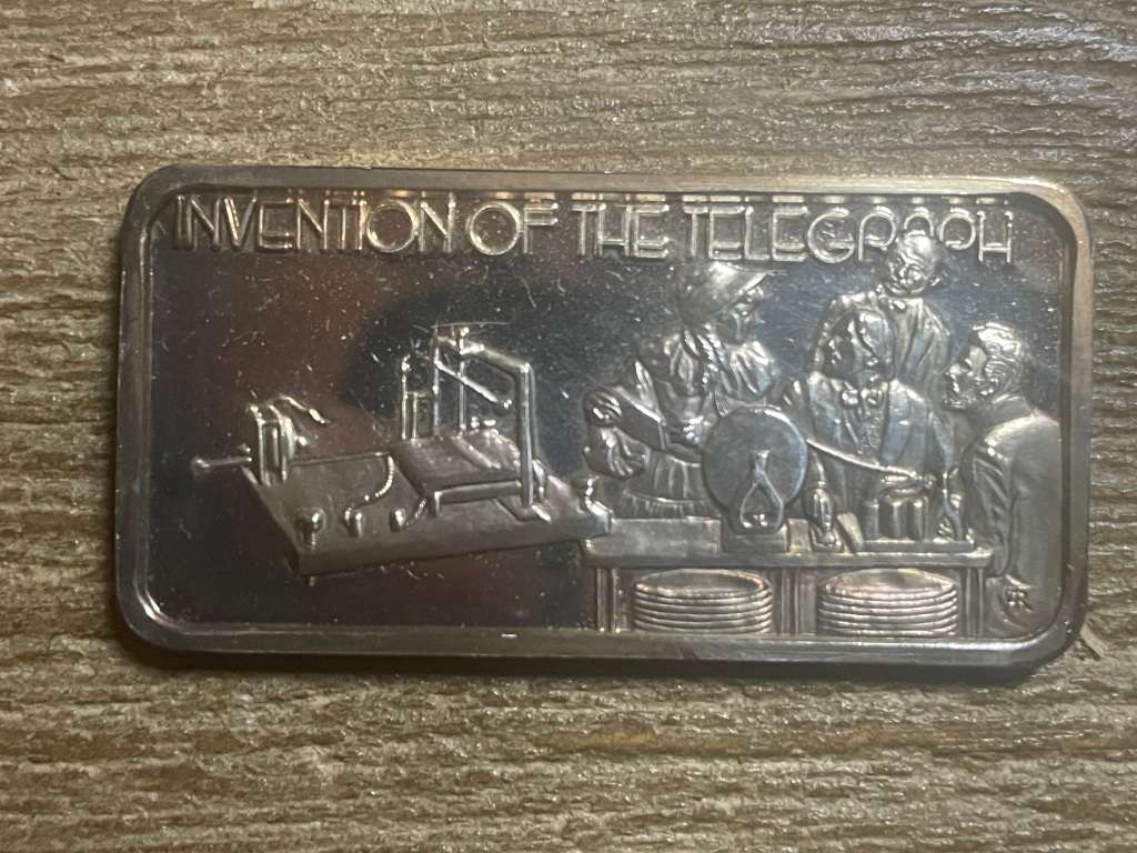 Silver 1 oz *** Invention of the telegragh *** 1976 Hamilton Mint do your research
