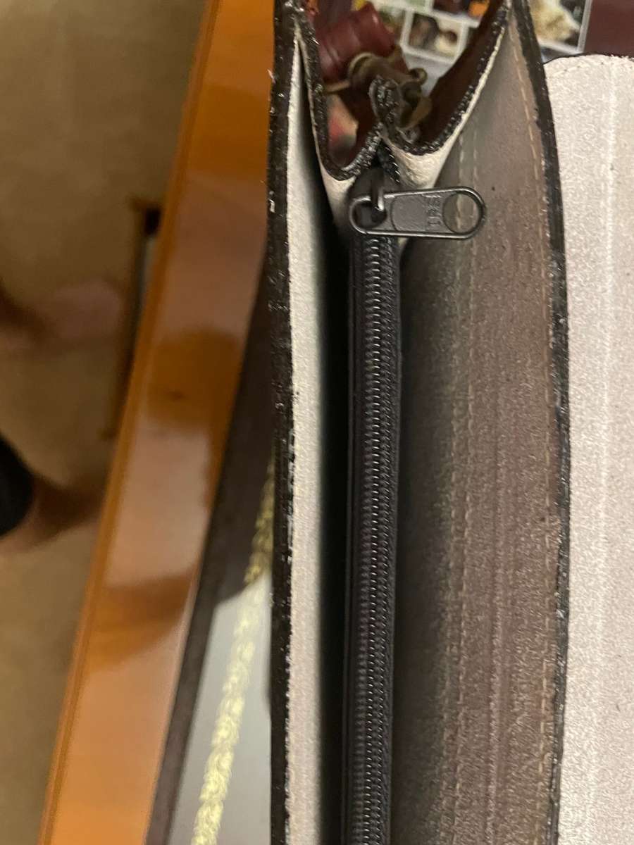 Leather sachel- genuine leather 2 division and one zipper