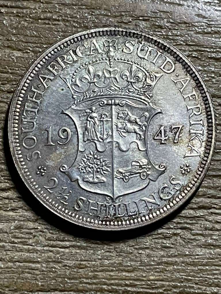 1947 *** 2 1/2 Shilling *** mintage of 3582 collectable condition
