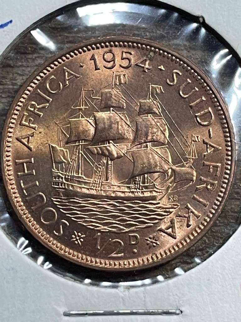 1954 *** 1/2 penny *** limited mintage of. 97747