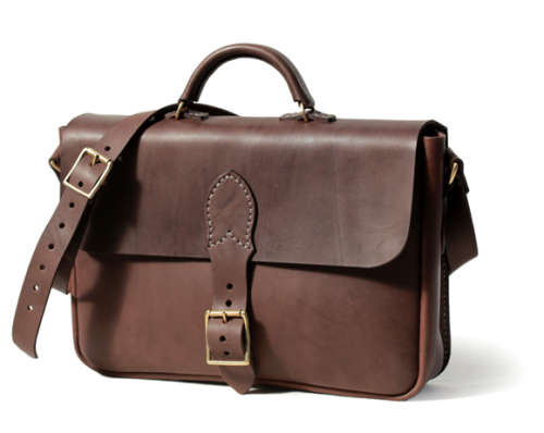 Leather Briefcase / Messenger Bag - Brown, Black or Tan - Made In South Africa