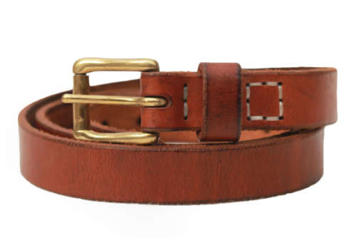Top Quality Genuine Cowhide Bridle Leather Belt with solid brass buckle - will last you a lifetime!