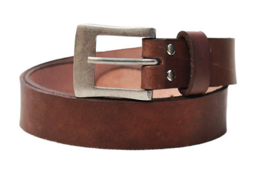 Men's Cowhide Leather Belt. Handmade in South Africa - choose from Black, Brown or Tan leather