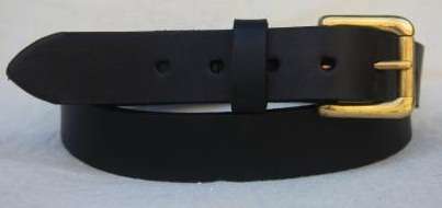37mm bridle cowhide leather belt, 6mm heavy guage leather in black, brown or tan Solid brass buckle