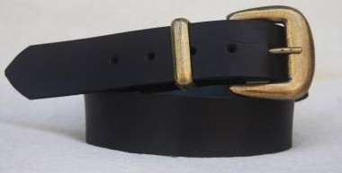 Leather Belt - heavy-guage leather in black, brown or tan; solid buckle