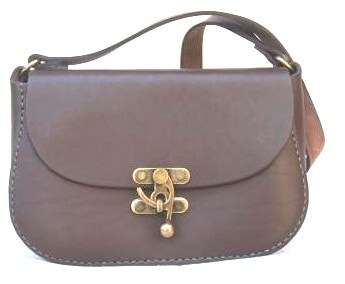Genuine Leather Hand-stitched Shoulder Bag