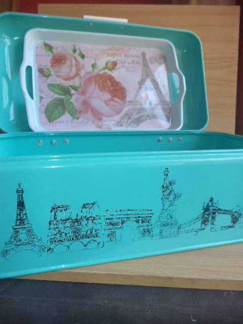 Eiffel Tower Bread bin and tray
