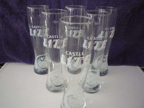 CASTLE LITE DRAUGHT GLASS 500ML (PACK OF 6)