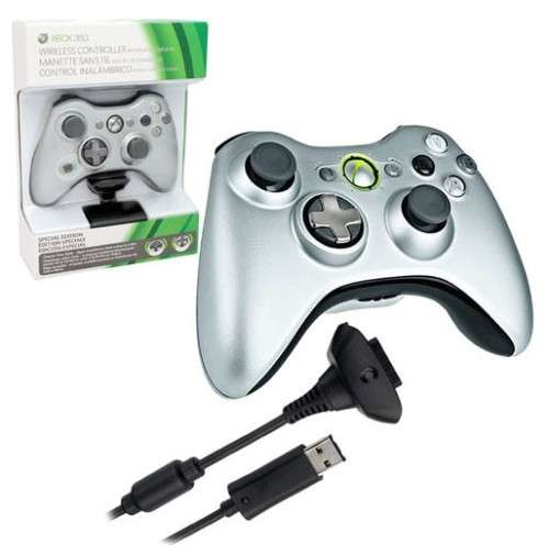 ORIGINAL MICROSOFT XBOX 360 WIRELESS  CONTROLLER+PLAY&CHARGE KIT