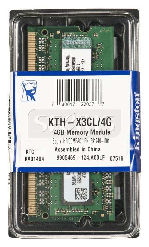 KINGSTON KTH-X3CL/4G 204PIN 4GB 12800 1600MHZ SO DIMM LAPTOP MEMORY MODULE