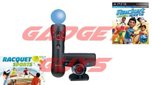 AWESOME PS3 MOVE BUNDLE:MOVE RACKET SPORTS GAME + CONTROLLER+CAMERA