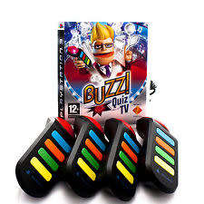 BUZZ! QUIZ TV PS3 GAME + BUZZERS BUNDLE