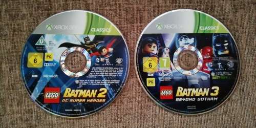 LEGO BATMAN 2 + 3 GAME DISCS ONLY FOR  XBOX 360