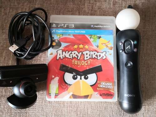 PLAYSTATION 3 MOVE STARTER PACK + ANGRY BIRDS GAME BUNDLE