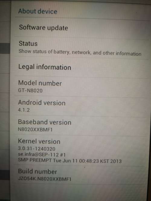 SAMSUNG GALAXY NOTE LTE GT-N8020 10.1" TABLET