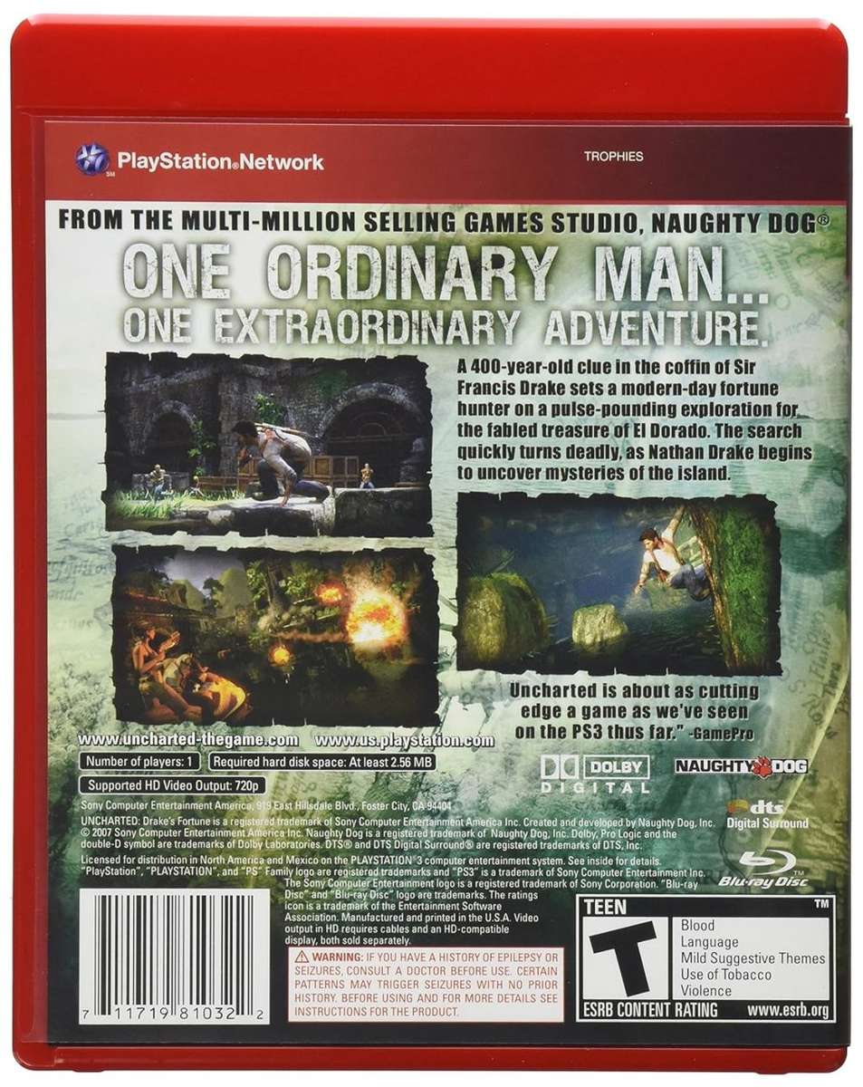Uncharted: Drake`s Fortune Ps3 game