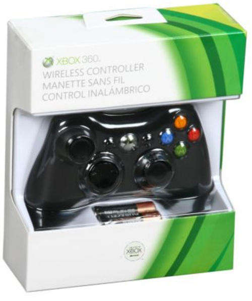 ORIGINAL MICROSOFT XBOX 360 BLACK WIRELESS CONTROLLER-SEALED IN THE BOX!