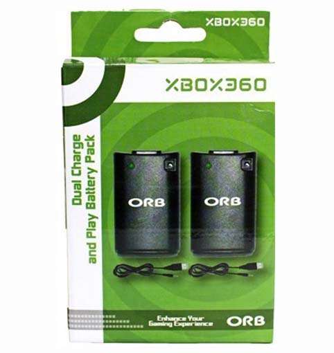 ORB DUAL BATTERY CHARGE KIT FOR XBOX 360 CONSOLES - IN STOCK