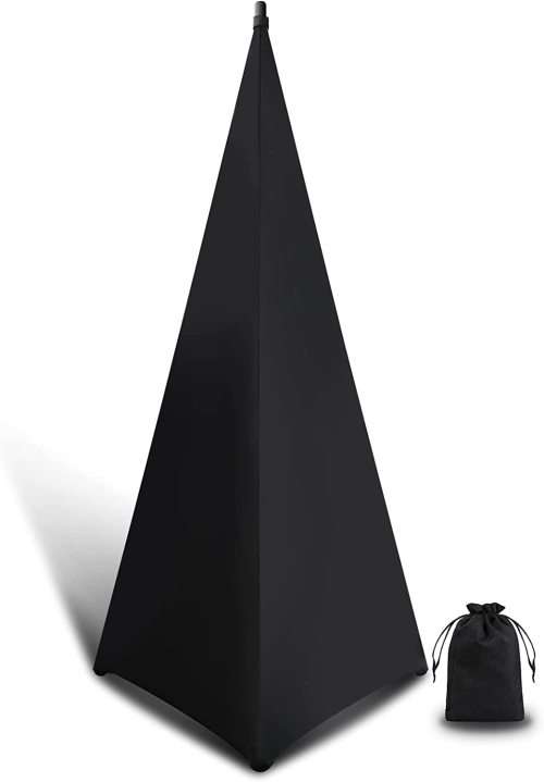 Speaker Stand Cover/Sleeve with Travel Bag (Two Pack) - Black