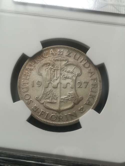 1927 Two Shilling!! Ultra Rare!! NGC Graded. Beautiful Coin!!Snap Friday Auction!!