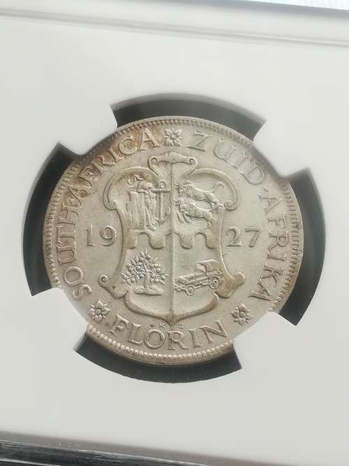 1927 Two Shilling!! Ultra Rare!! NGC Graded. Beautiful Coin!!Snap Friday Auction!!