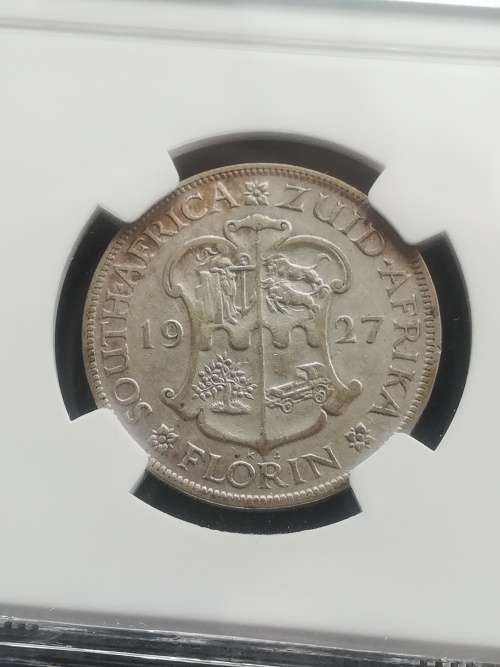 1927 Two Shilling!! Ultra Rare!! NGC Graded. Beautiful Coin!!Snap Friday Auction!!