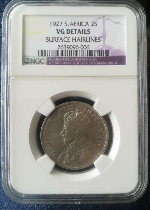 1927 Two Shilling!! Ultra Rare!! NGC Graded. Beautiful Coin!!Snap Friday Auction!!