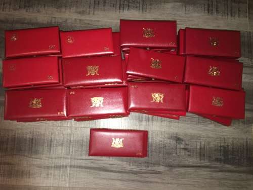 LONG PROOF SET BOXES - EXCL GOLD AND R1'S